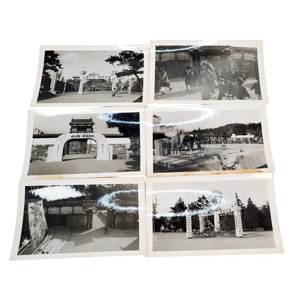 Vtg Gate of Nagoya Castle Lot of 7 Original Monochrome Photography 3" x 5" - Picture 11 of 11